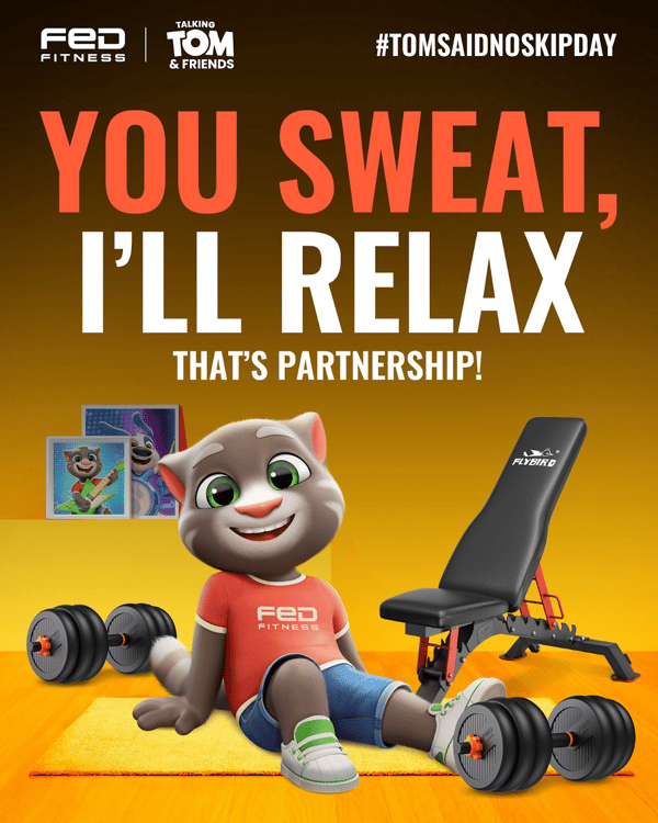 FED Fitness x Talking Tom Kick Off Global “Tom Said No Skip Day” Campaign Ahead of Prime Sales Events