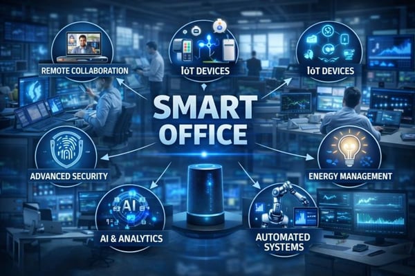 Smart Office Market to Reach US$ 122.36 Billion by 2032 at 12.8% CAGR | IoT Enabled Automation and Hybrid Work Models Drive Growth