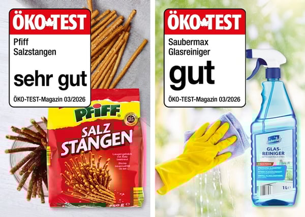 Doppelt ausgezeichnet: Salzstangen und Glasreiniger von NORMA in ÖKO-TEST 03/2026 mit Top-Ergebnissen bewertet / Lebensmittel-Discounter überzeugt auch 2026 auf ganzer Linie